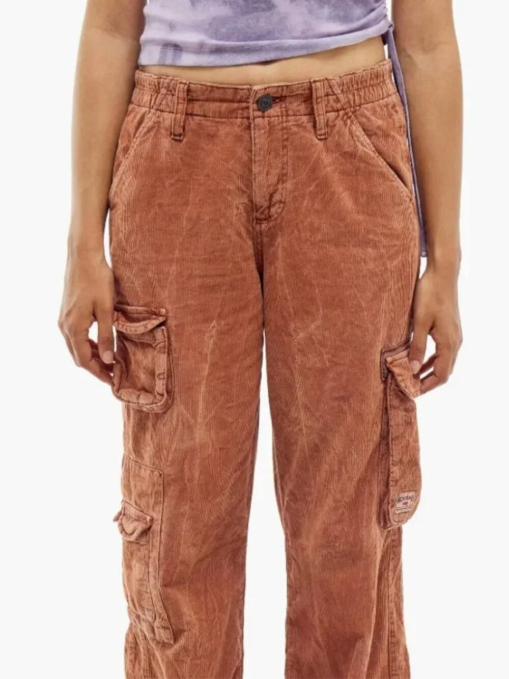 BDG Urban Outfitters Y2K Low Rise Corduroy Cargo Pants
